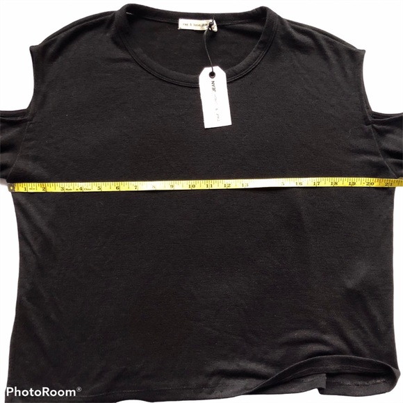 NEW rag & bone XS Black Slash Long Sleeve Sweater NWT - Picture 11 of 16